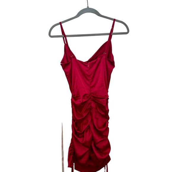 Missguided satin cowl ruched side mini dress - Picture 7 of 7
